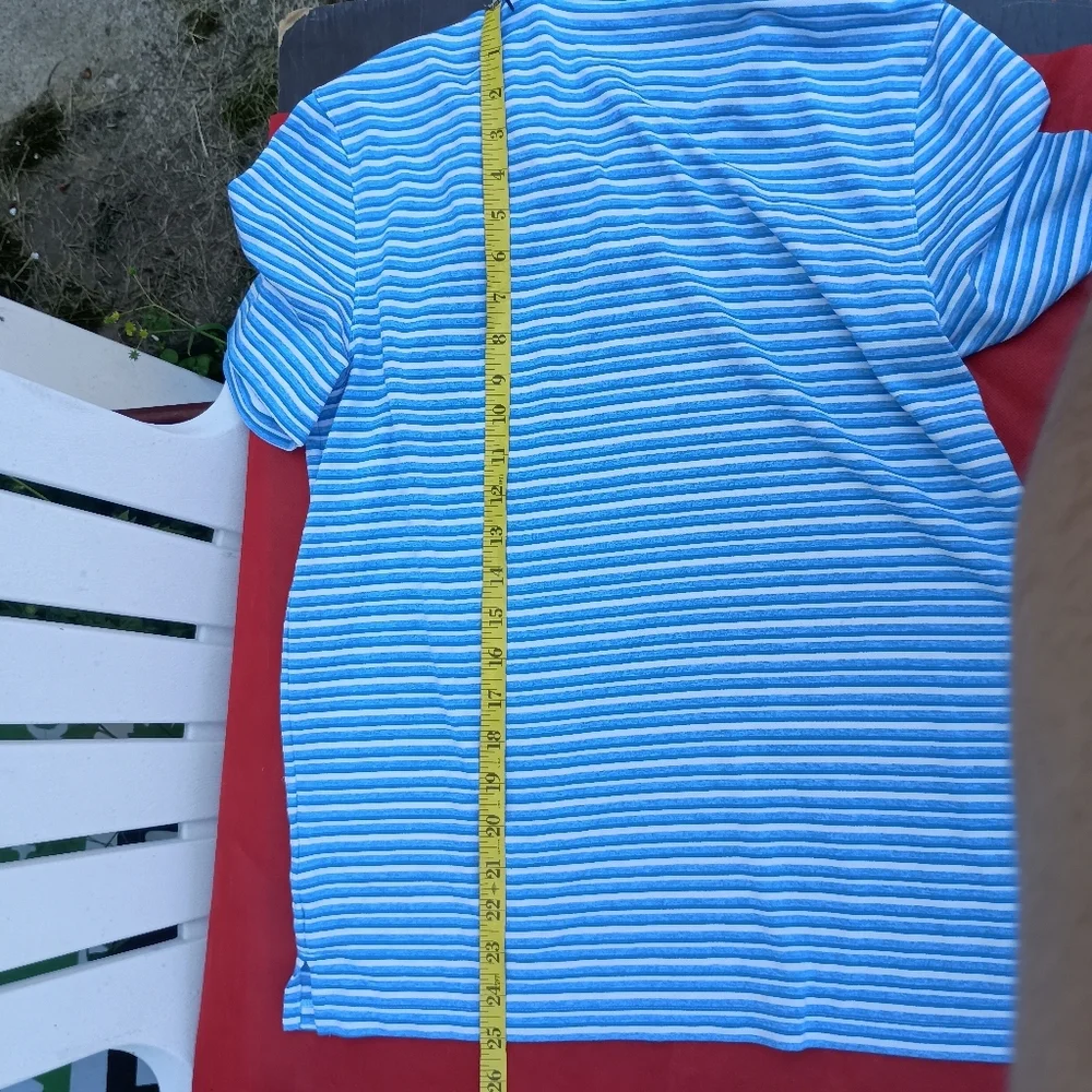 Puma Blue Polo Shirt with Classic Stripes - Picture 4 of 12